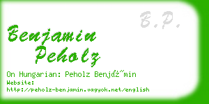 benjamin peholz business card